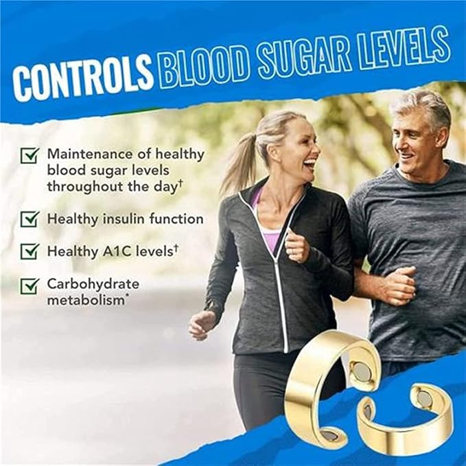 Blood Sugar Control Ring, Magnetic Therapy Ring, Copper Magnet Rings Opening Adjustable, Magnetic Therapy Copper Energy Adjustable Ring, Therapeutic Magnetic Rings with Strong Magnets (3PCS)