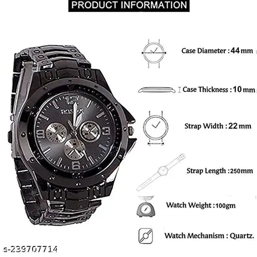 Arabic VVS Skeleton Automatic Watch Luxury Black Dial with Roman Numerals
